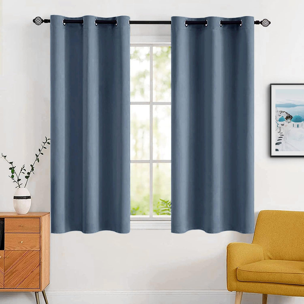 MIULEE Olive Blackout Bedroom Curtains Drapes 84 Inch Long 52"x84"