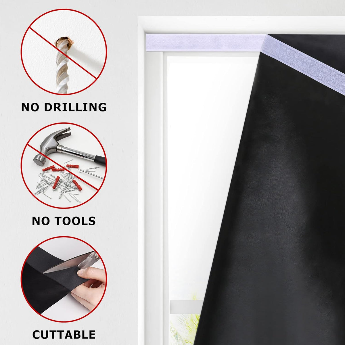 LazBlinds 100% Blackout Roller Shades, 36"x72", Black