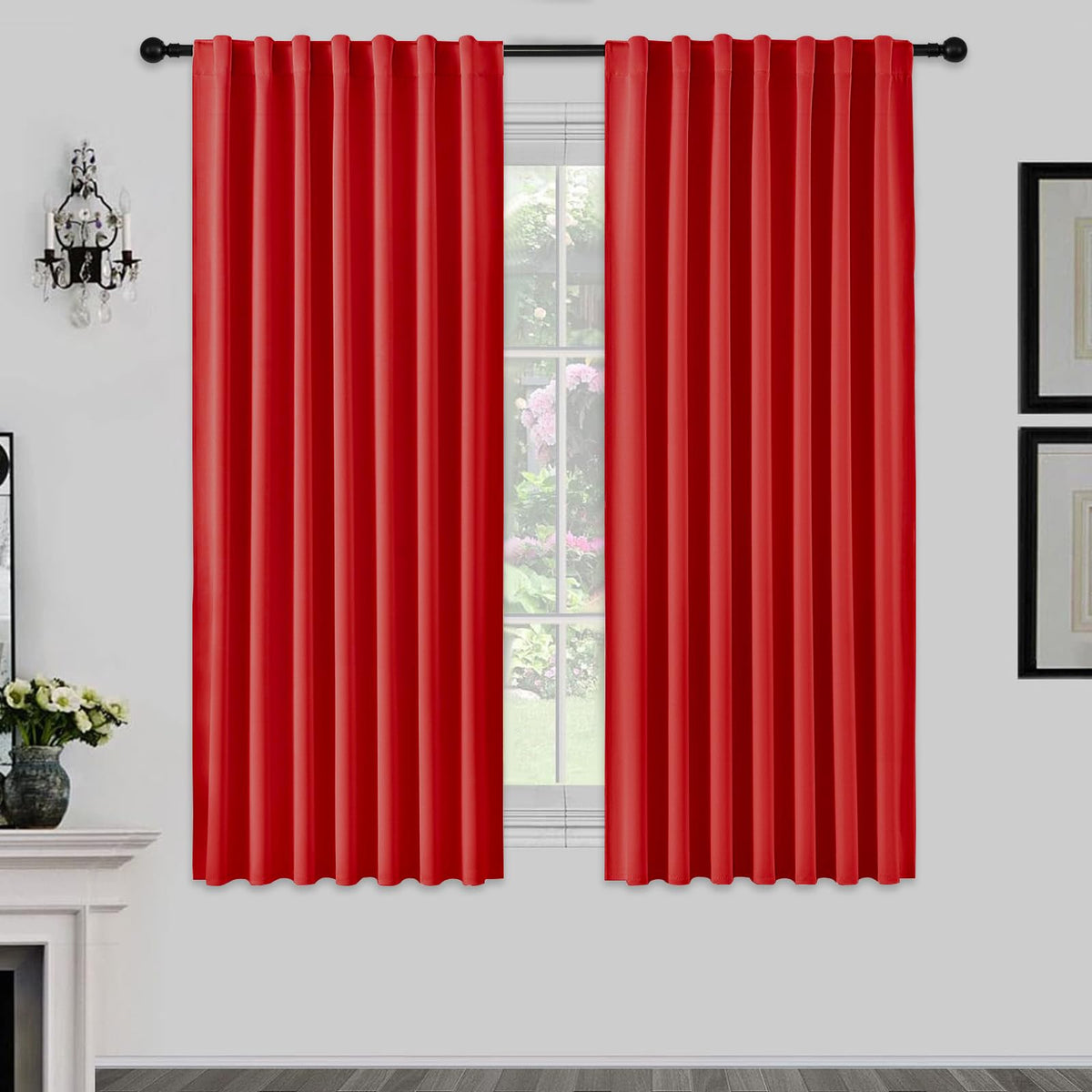 Joydeco Blackout Curtains 96 Inches Long, Thermal Insulated Black Out Curtains 2 Panels Set for Bedroom, Room Darkening Drapes for Living Room Window (W52 x L96 Inch, Navy Blue)
