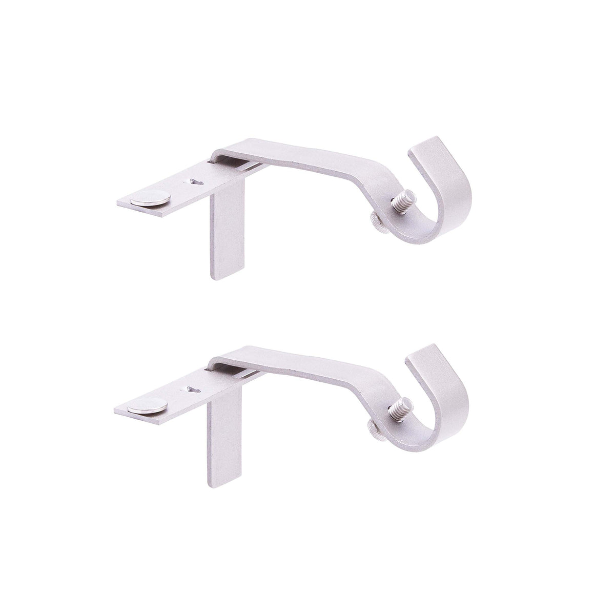 Kenney Fast Fit 5/8" No Measure Curtain Rod Brackets, Matte Black