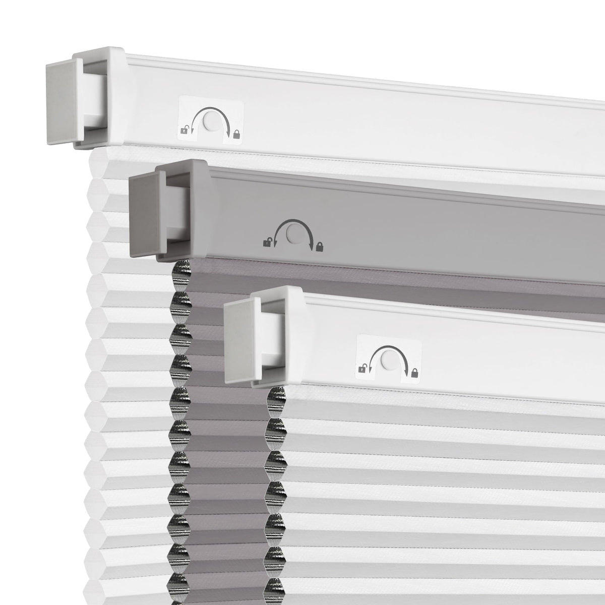 Grandekor No Drill Blackout Cellular Shades,34" W x 36" H,White