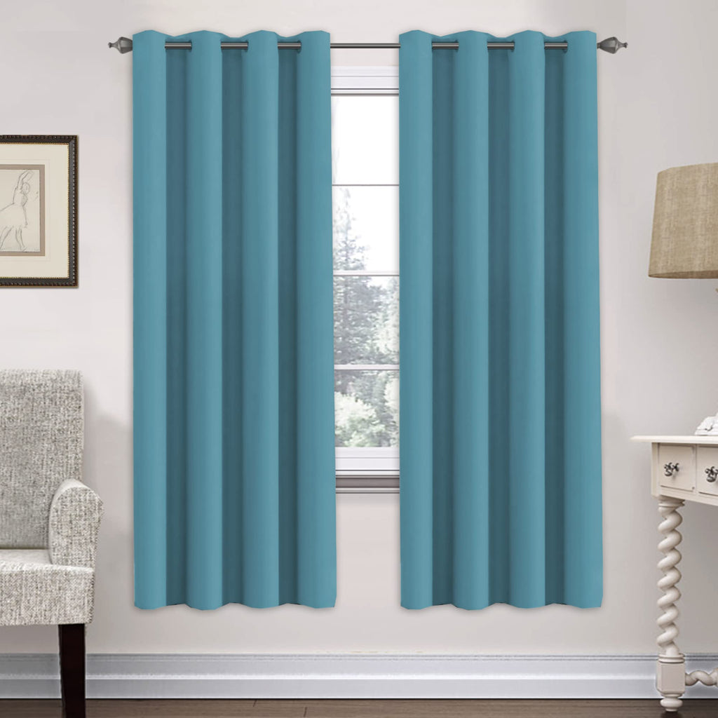 H.VERSAILTEX Blackout Curtains for Bedroom Thermal Insulated Room Darkening Living Room Curtains 63 Inch Long Grommet Privacy Protection Window Curtain Panels/Drapes for Nursery,2 Panels,Ivory/Cream