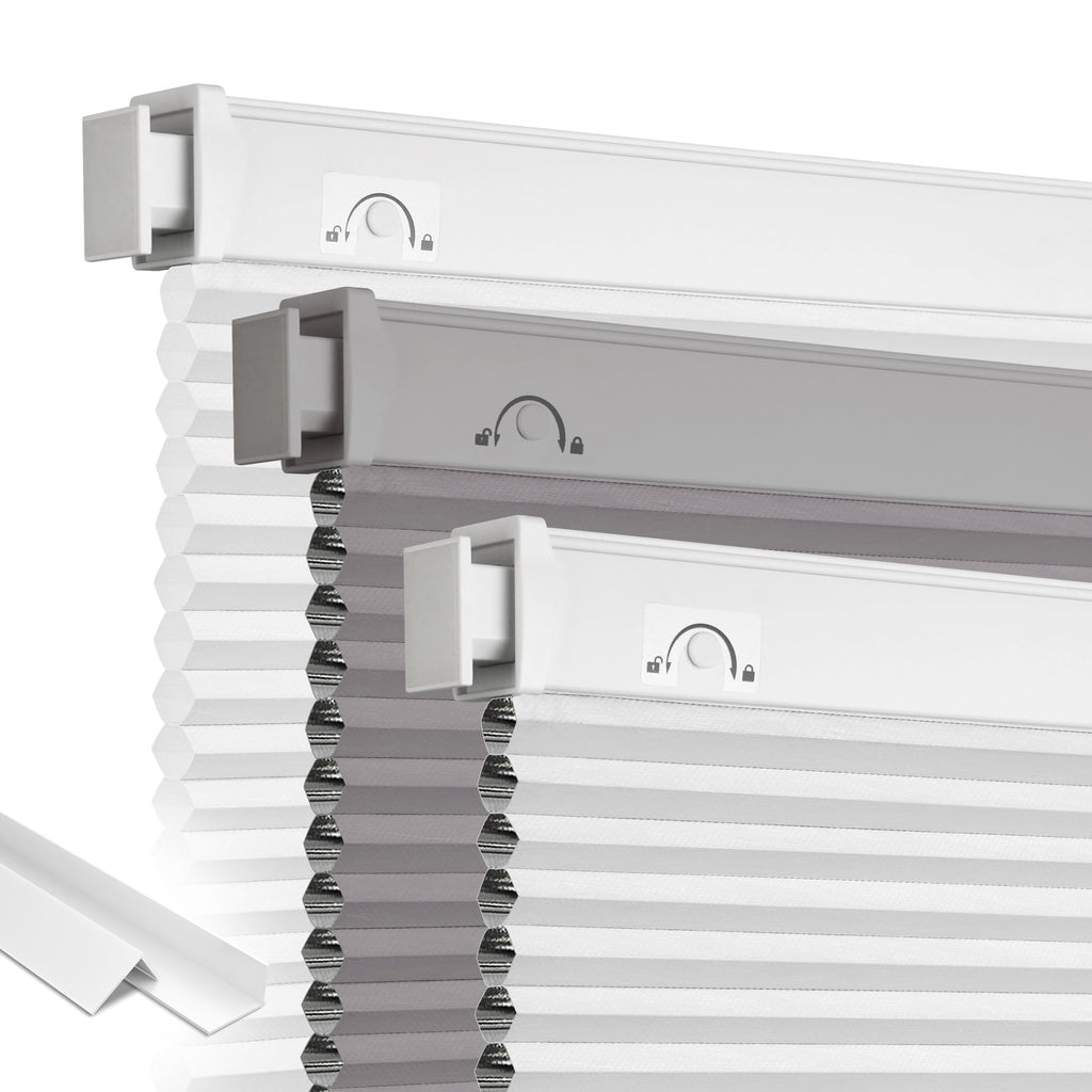 Grandekor No Drill Blackout Cellular Shades,34" W x 36" H,White