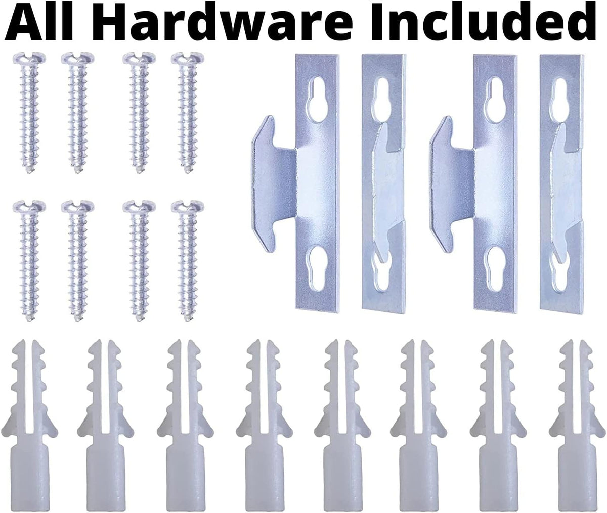 Blu-Pier Tech Heavy Duty Single Rod Adjustable 28 to 48-Inch,White 2Pack