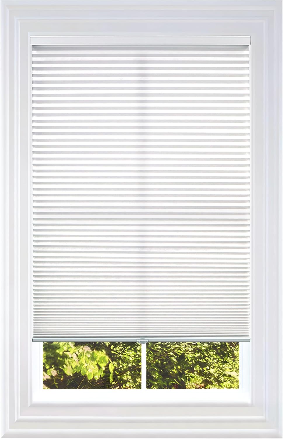 BlindsAvenue Cordless Cellular Shade, White, 35" W x 48" H