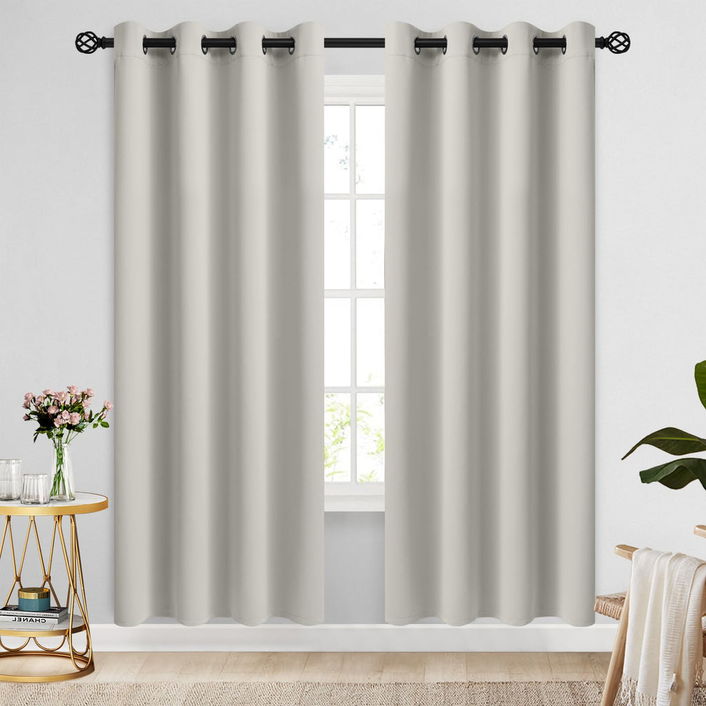 COSVIYA Grommet Blackout Room Darkening Navy Blue Curtains 84 inch Length