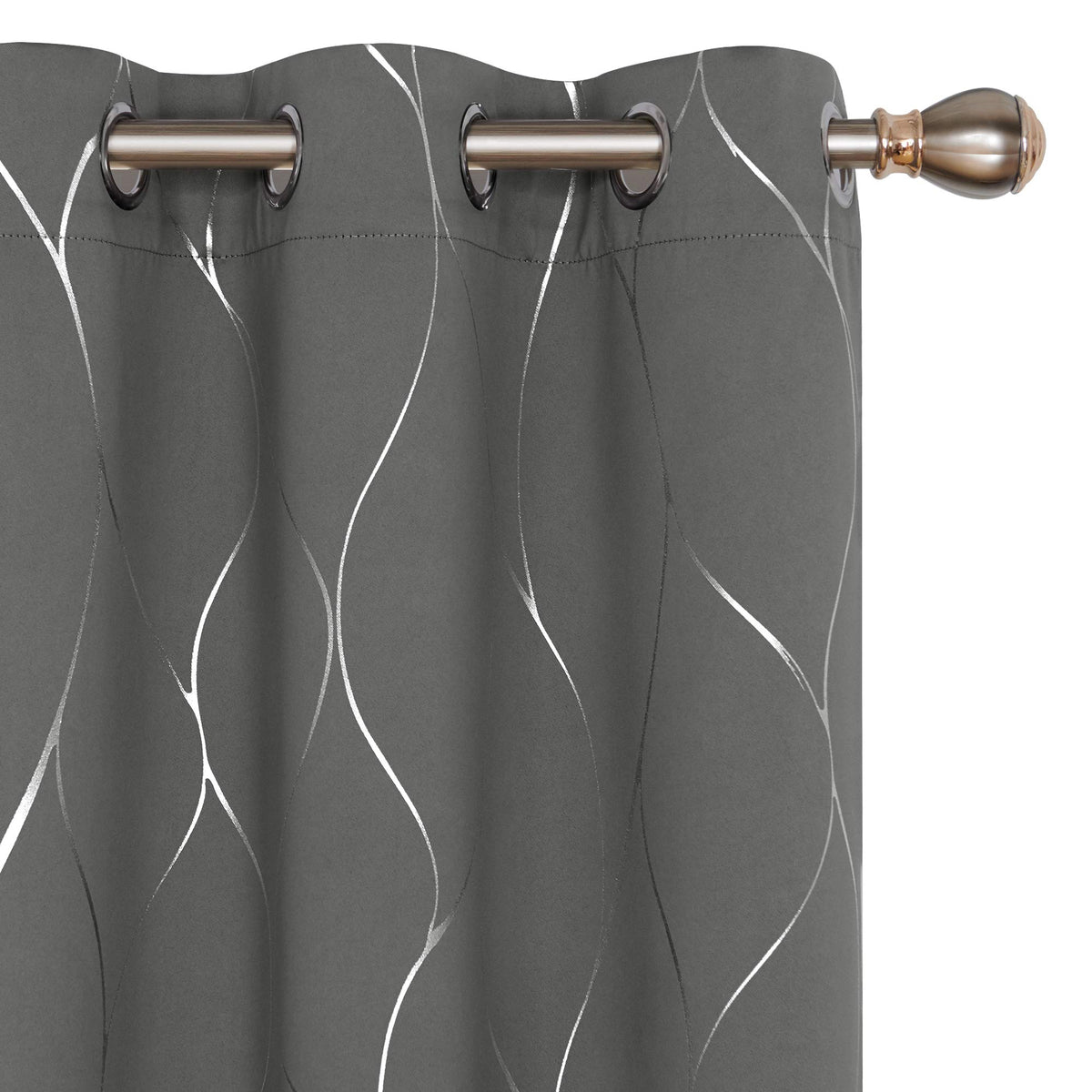 Deconovo Curtains for Living Room, Pattern Blackout Curtains 84 Inches Long