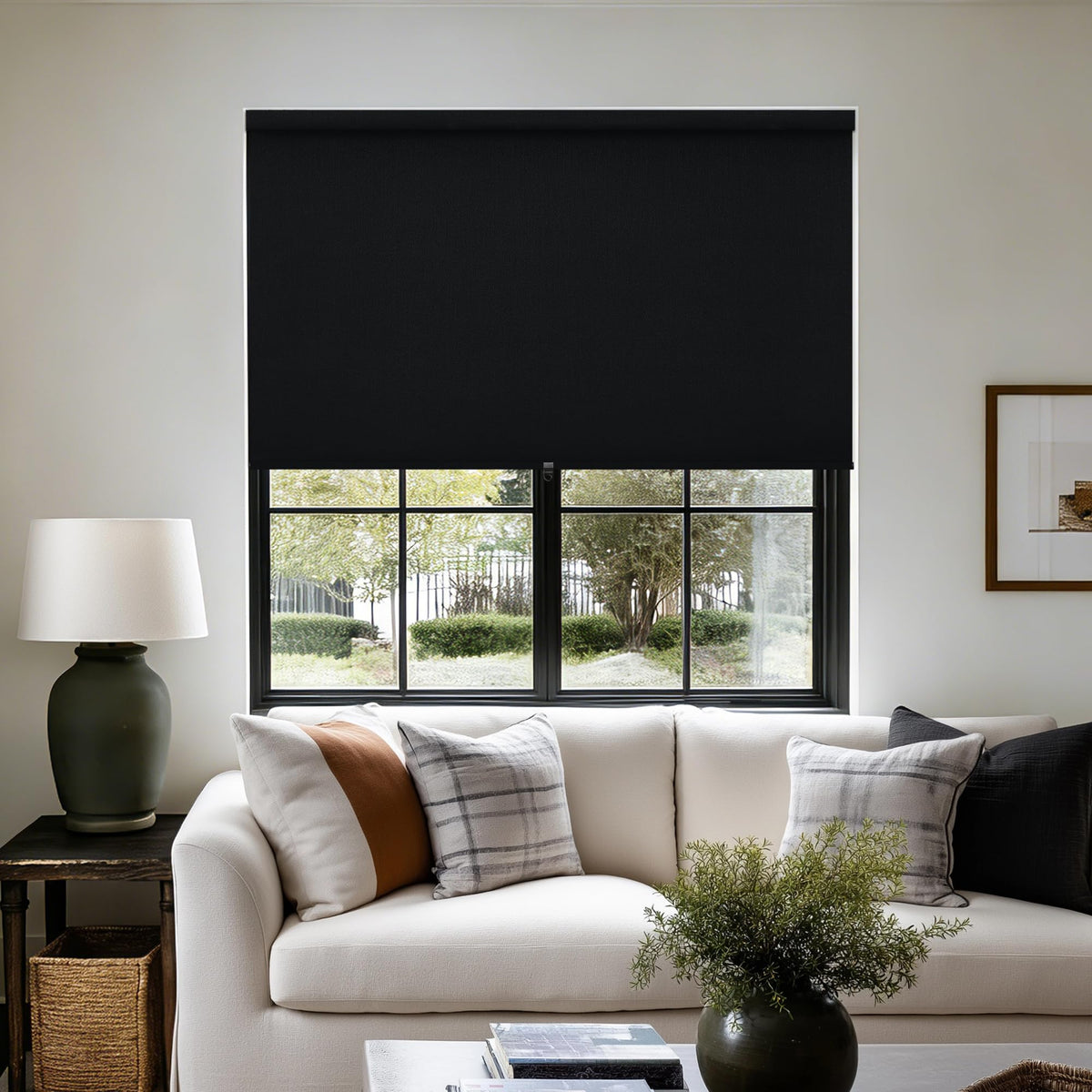 Extra Wide Beige Roller Shades 100% Blackout Blinds for Large Window Bedroom Living Room Dining Free-Stop Cordless Thermal Insulated Black Out Shades with Valance, Room Darkening Blinds Oatmeal,72x72