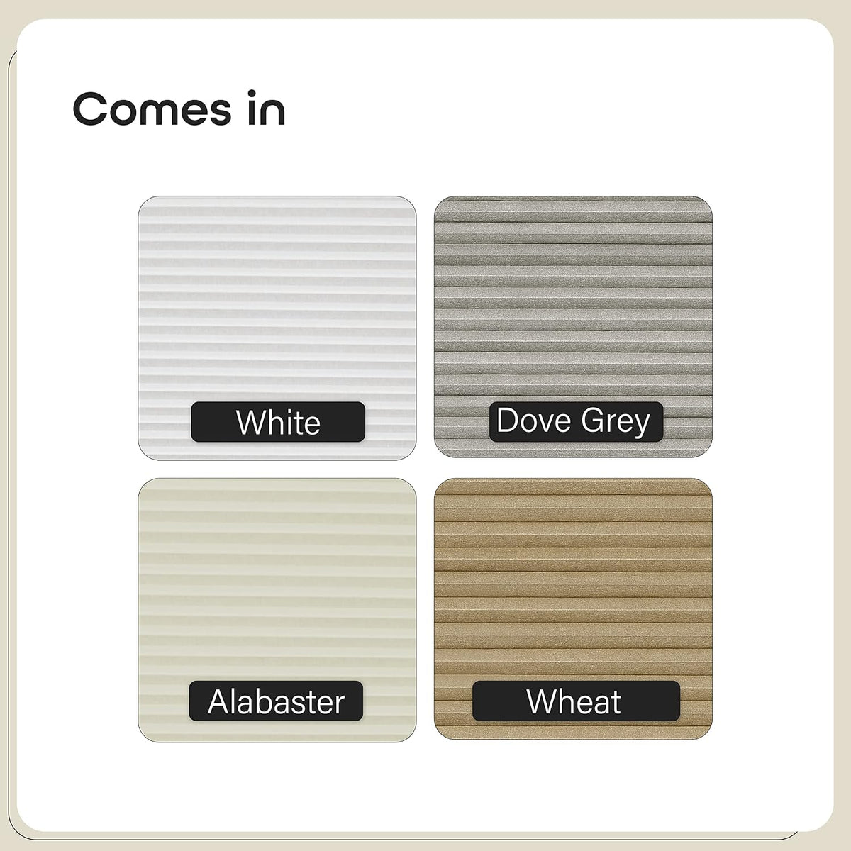 Cordless Cellular Pleated Shades, 27 x 64 in, White, Light Filtering