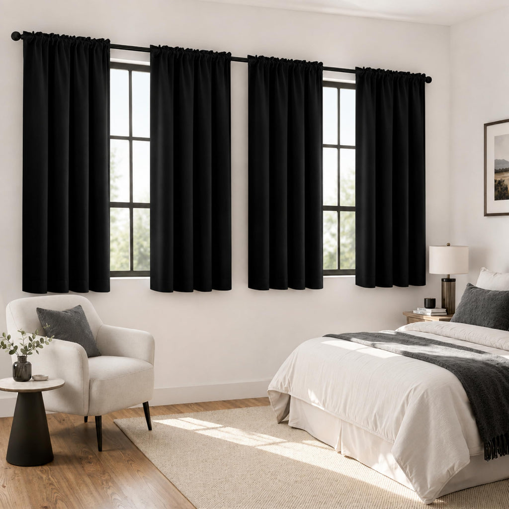 MIULEE Sage Green Blackout Curtains 63 Inch Length for Bedroom 4 Panels