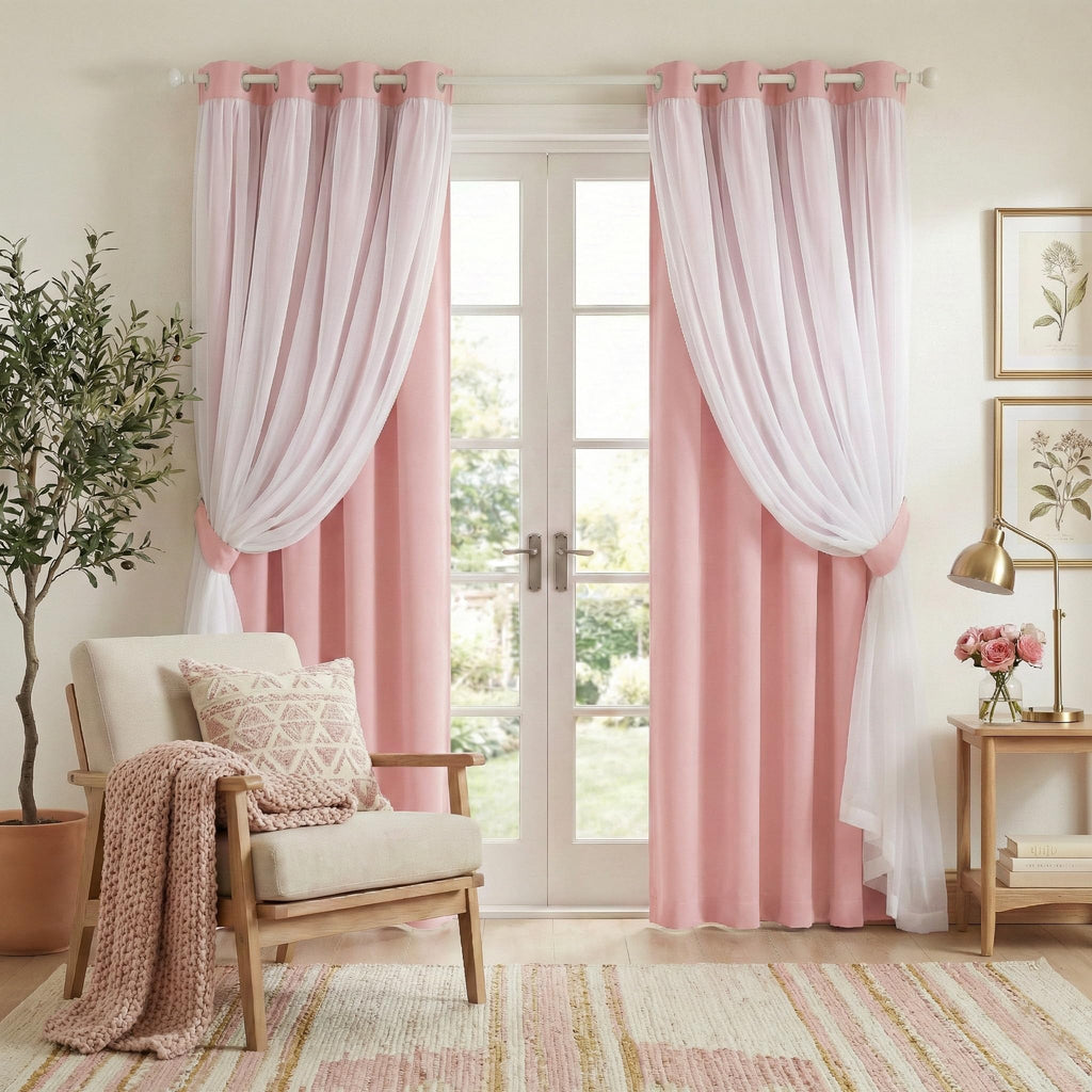 PONY DANCE Black Blackout Curtains for Bedroom, 52 W x 84 L, Set of 2