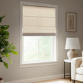 Madison Park Roman Shade, Room Darkening Blind Cordless, 33x64 Sheen Ivory