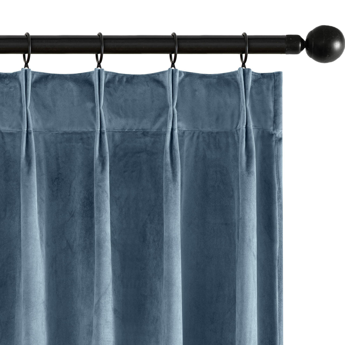 MIULEE Velvet Pinch Pleated Blackout Olive Green Curtains 40x96 Inches