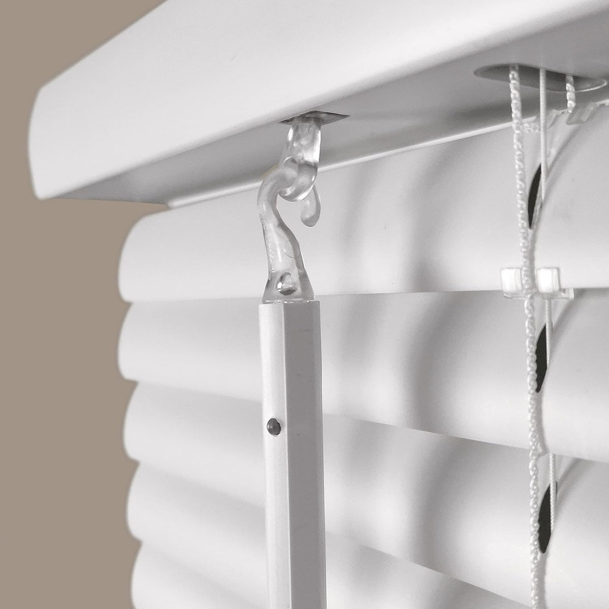 Calyx Interiors 1“ Mini Blinds, 34“W x 60“H, White, Light Filtering