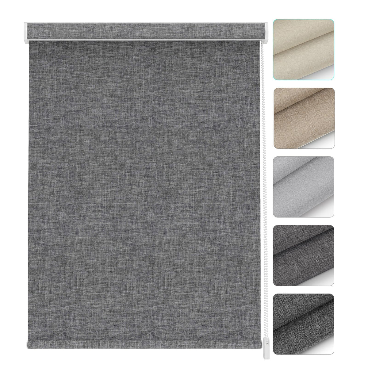 Changshade Custom Corded Solar Roller Shades, Light Filtering Window Blinds for UV, Glare and Heat Control, Custom Size Shades for Office, Living Room, Bedroom and Kitchen
