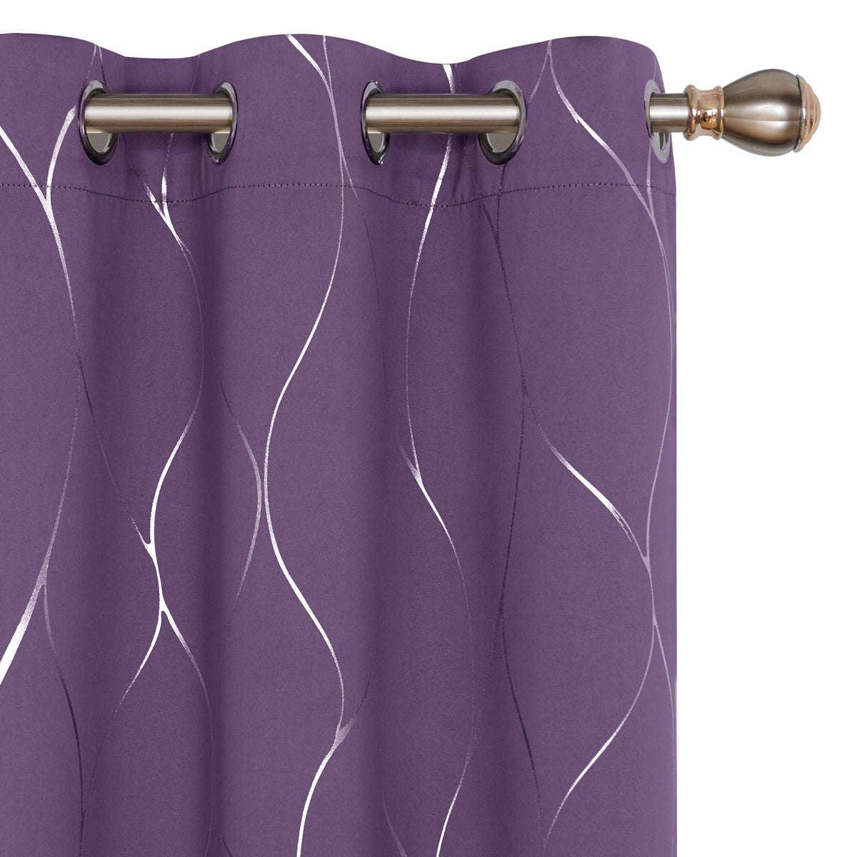 Deconovo Curtains for Living Room, Pattern Blackout Curtains 84 Inches Long