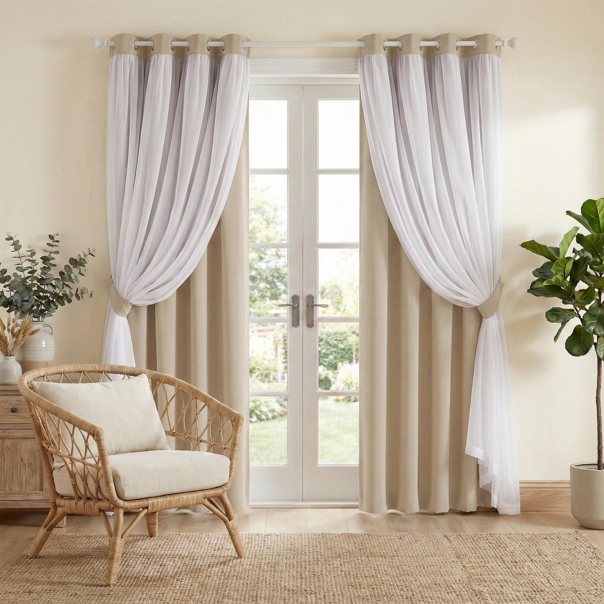 PONY DANCE Black Blackout Curtains for Bedroom, 52 W x 84 L, Set of 2