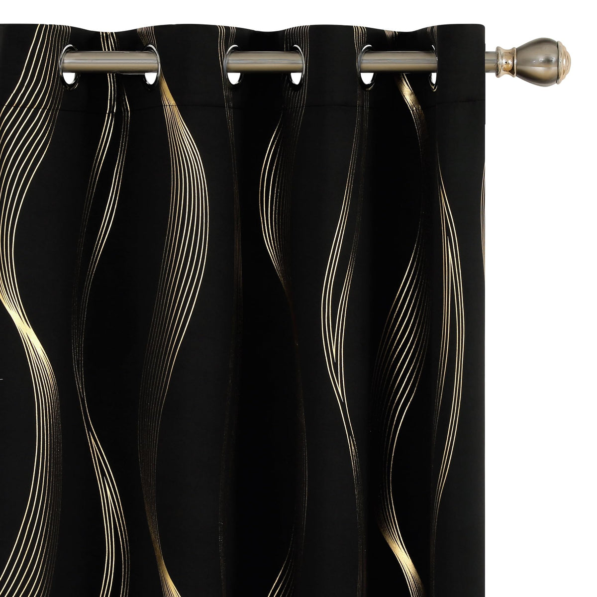 Deconovo Curtains for Living Room, Pattern Blackout Curtains 84 Inches Long