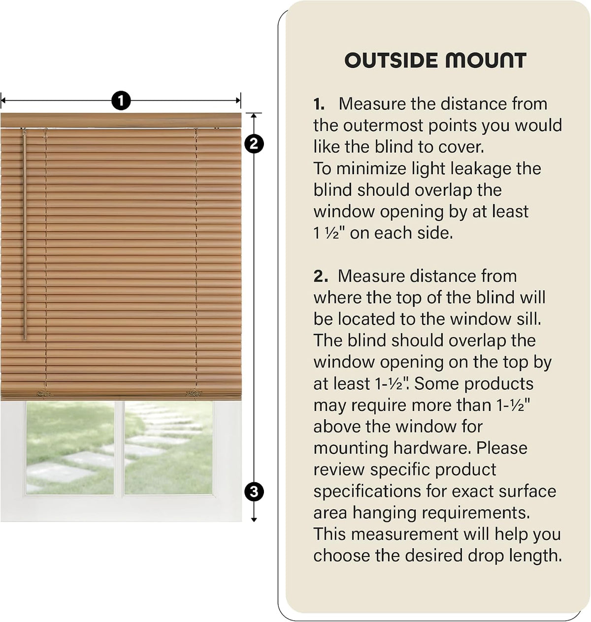 Cordless Light Filtering Mini Blinds for Indoor, 29 x 64 in, Pearl White