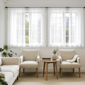 MIULEE Beige Sheer Curtains 84 Inches Long 4 Panels 42 x 84 Inches