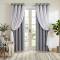 PONY DANCE Black Blackout Curtains for Bedroom, 52 W x 84 L, Set of 2