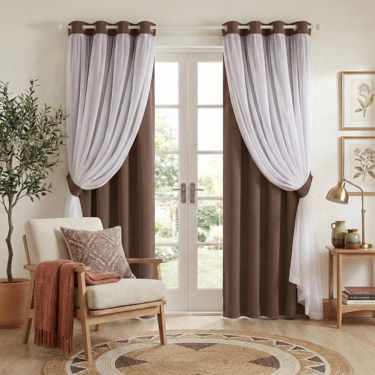 PONY DANCE Black Blackout Curtains for Bedroom, 52 W x 84 L, Set of 2