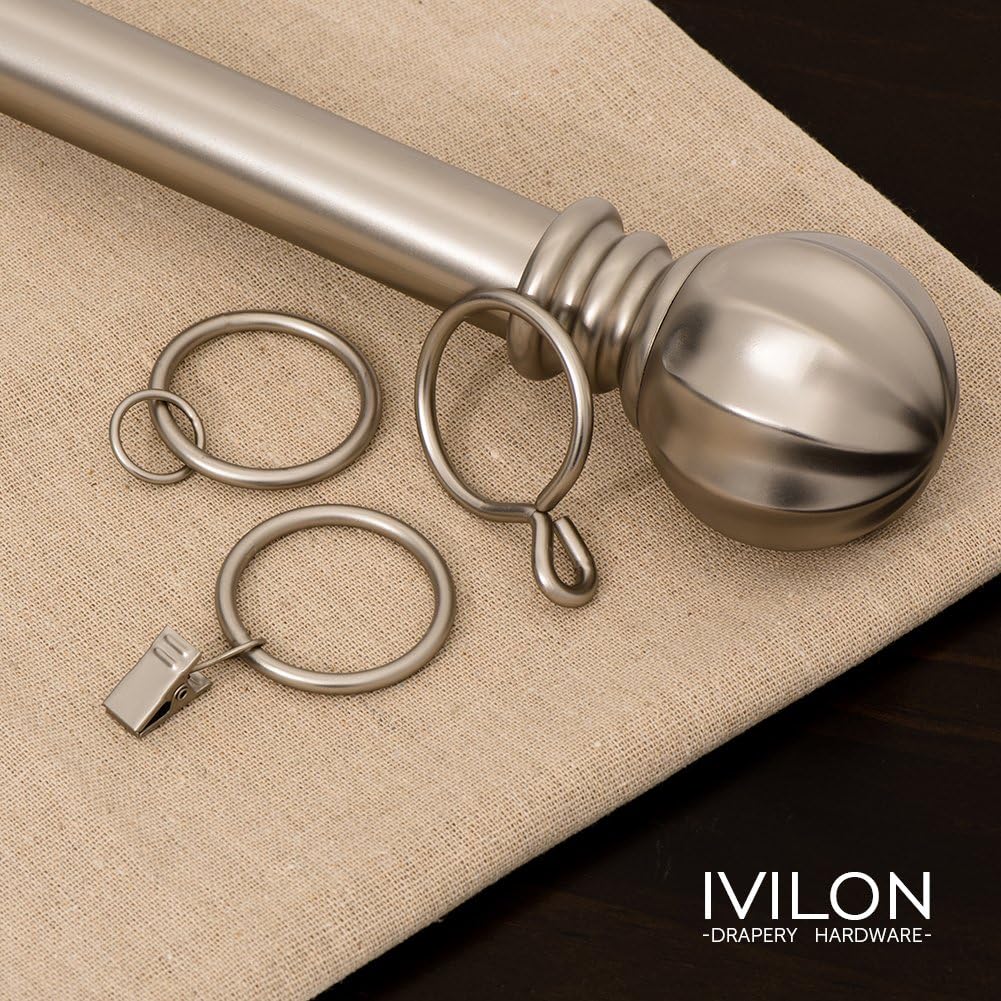 Ivilon Drapery Curtain Clip Rings - Clips Ring for Curtain Panels 1.7", Set of 14 - Oil Rubbed Bronze (ORB)