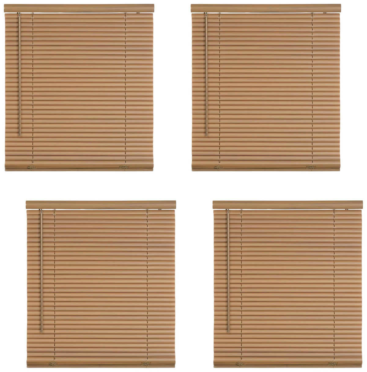 Cordless Light Filtering Mini Blinds for Indoor, 29 x 64 in, Pearl White
