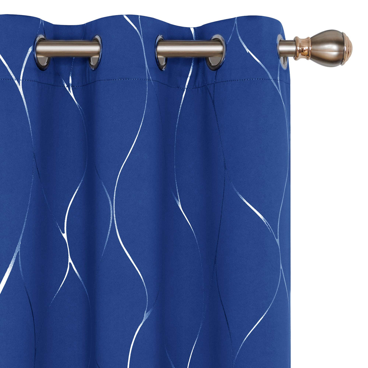 Deconovo Curtains for Living Room, Pattern Blackout Curtains 84 Inches Long