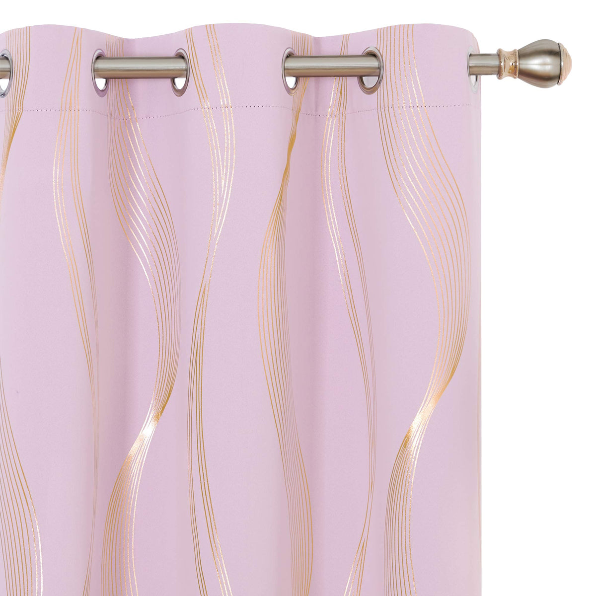 Deconovo Curtains for Living Room, Pattern Blackout Curtains 84 Inches Long
