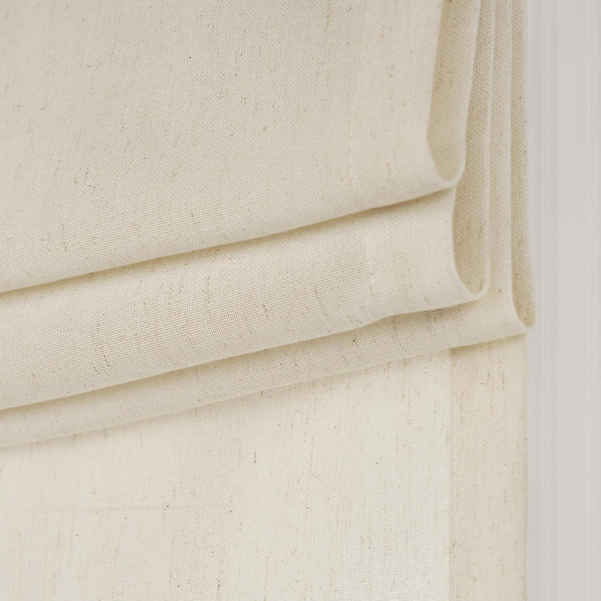 NICETOWN Natural Linen No Drill Roman Shades for Windows, French Front Door Curtain Solid Cordless Blinds for Farmhouse Door Window Covering with Light Filgtering, W26 x L69, 1Pc
