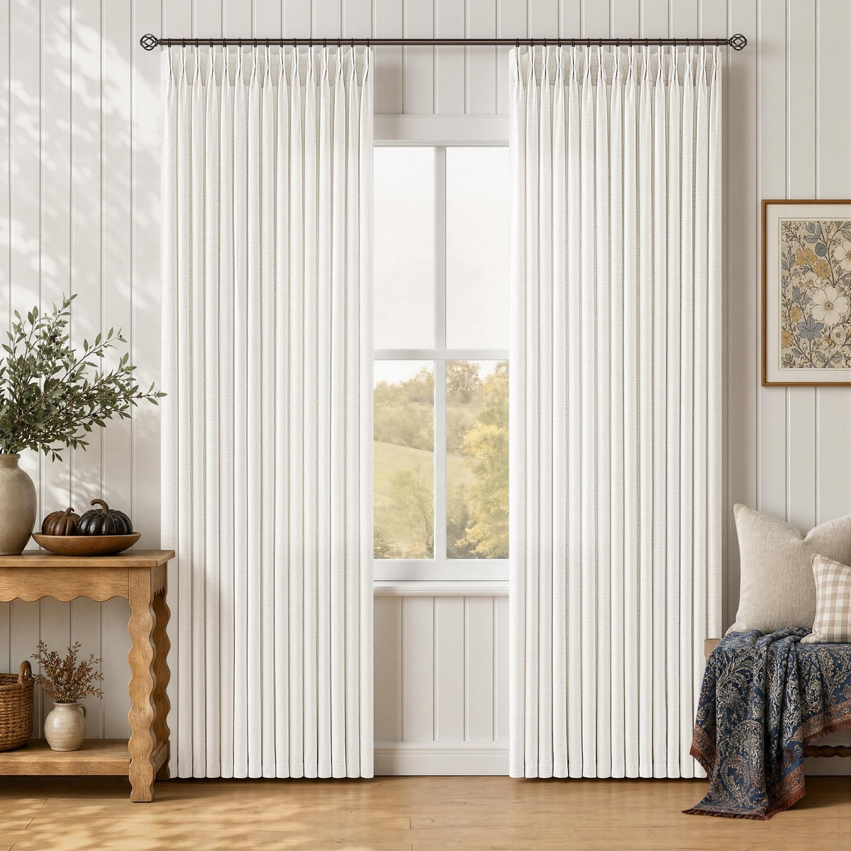 BILEEHOME W72xL108 Inch Extra Wide Curtains for Bedroom High Ceiling Drapes