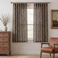StangH Natural Linen Curtains Vintage Floral Print 108 Inch 2 Panels
