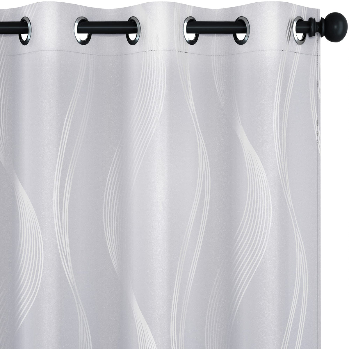 Deconovo Curtains for Living Room, Pattern Blackout Curtains 84 Inches Long