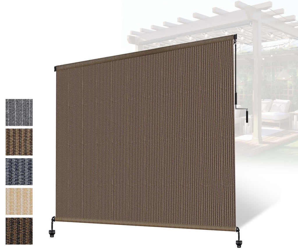 Outdoor Roller Shades,Exterior Cordless Patio Shade Roll Up Blind for Porch