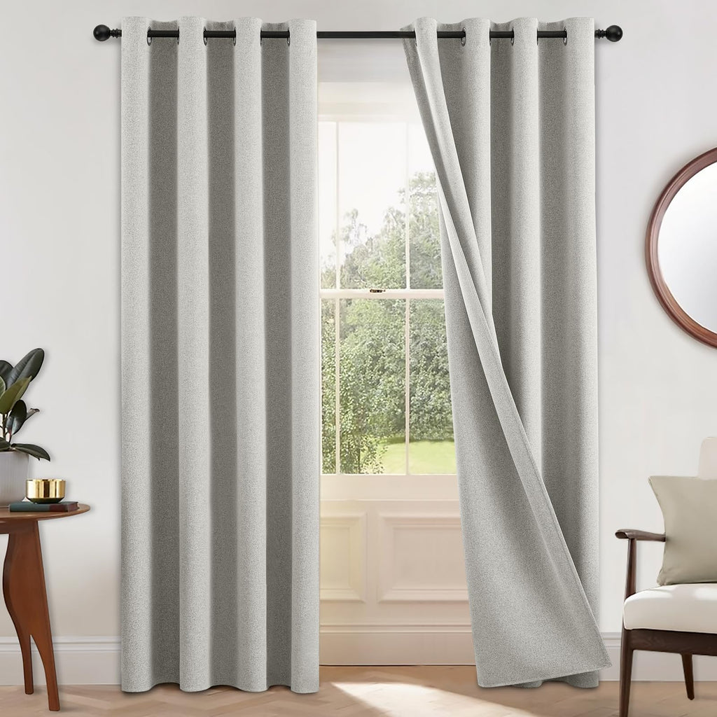 COSVIYA Grommet Blackout Room Darkening Navy Blue Curtains 84 inch Length