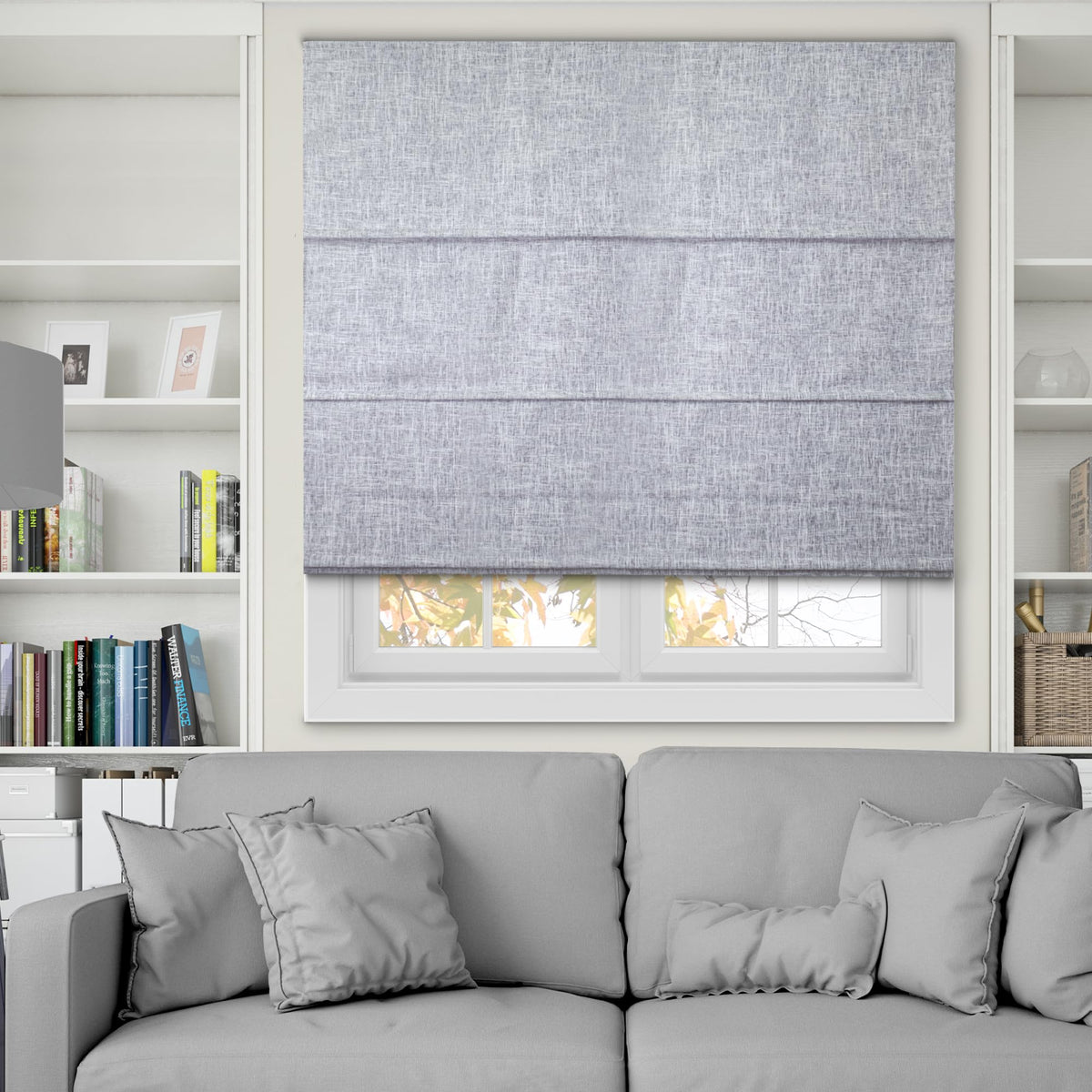 Chicology Cordless Roman Window Shade, Belgian Flax, 29"W x 64"H