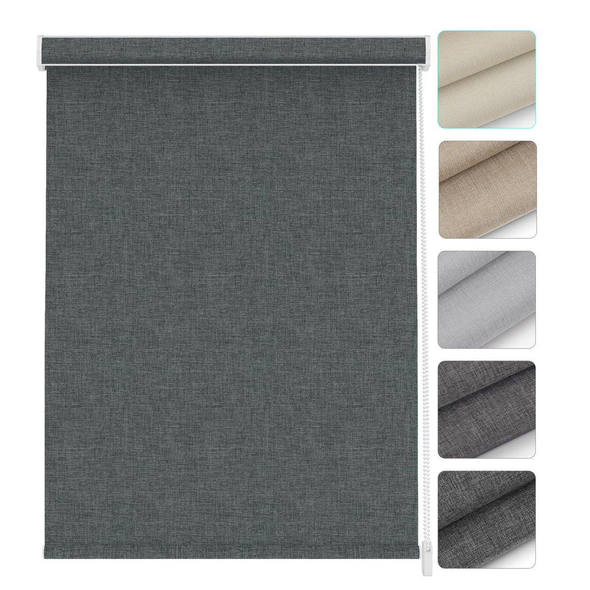 Changshade Custom Corded Solar Roller Shades, Light Filtering Window Blinds for UV, Glare and Heat Control, Custom Size Shades for Office, Living Room, Bedroom and Kitchen
