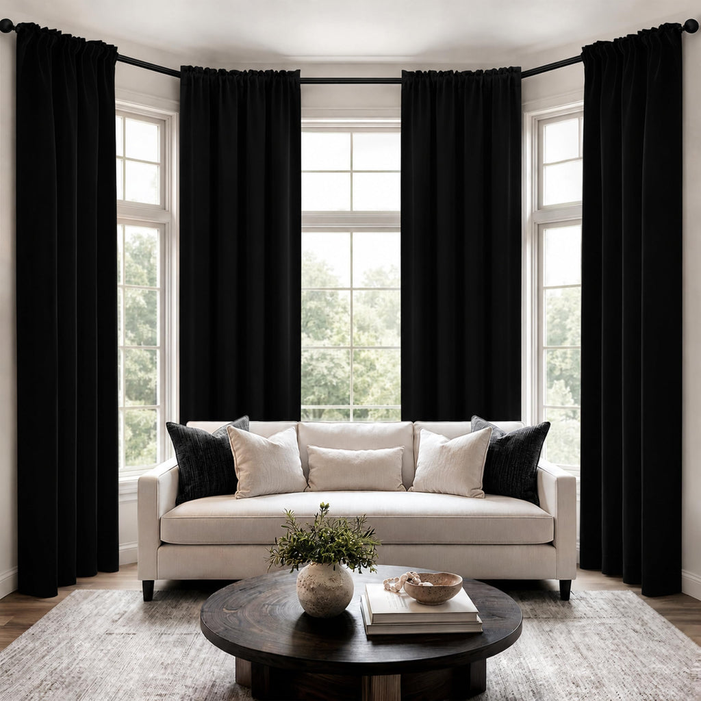 MIULEE Sage Green Blackout Curtains 63 Inch Length for Bedroom 4 Panels
