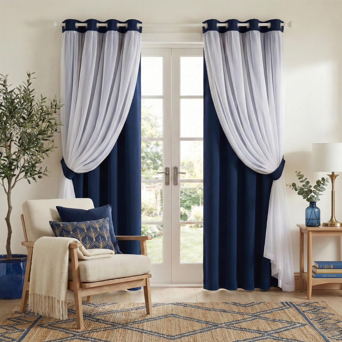 PONY DANCE Black Blackout Curtains for Bedroom, 52 W x 84 L, Set of 2