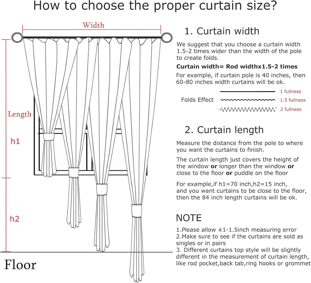 Vision Home Natural Pinch Pleated Full Blackout Curtains Linen Blended Room Darkening Window Curtains 108 inch for Living Room Bedroom Thermal Insulated Pinch Pleat Drapes with Hooks 40" Wx108 Lx2