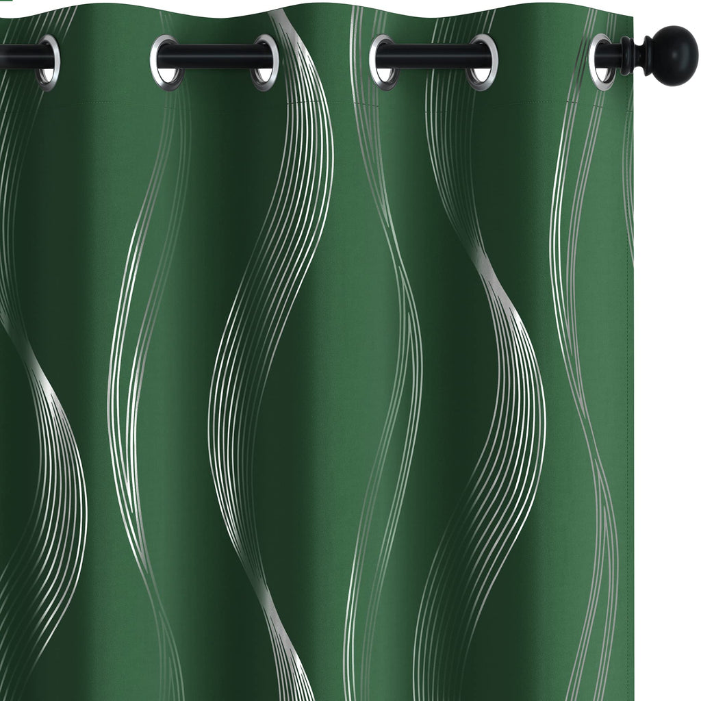 Deconovo Curtains for Living Room, Pattern Blackout Curtains 84 Inches Long