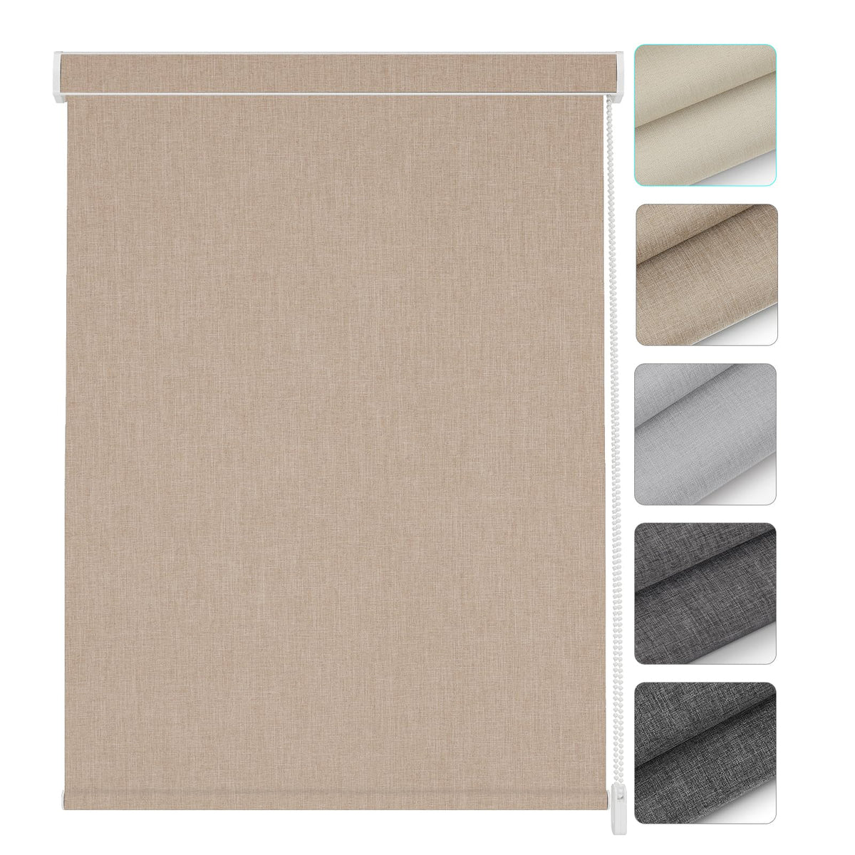 Changshade Custom Corded Solar Roller Shades, Light Filtering Window Blinds for UV, Glare and Heat Control, Custom Size Shades for Office, Living Room, Bedroom and Kitchen