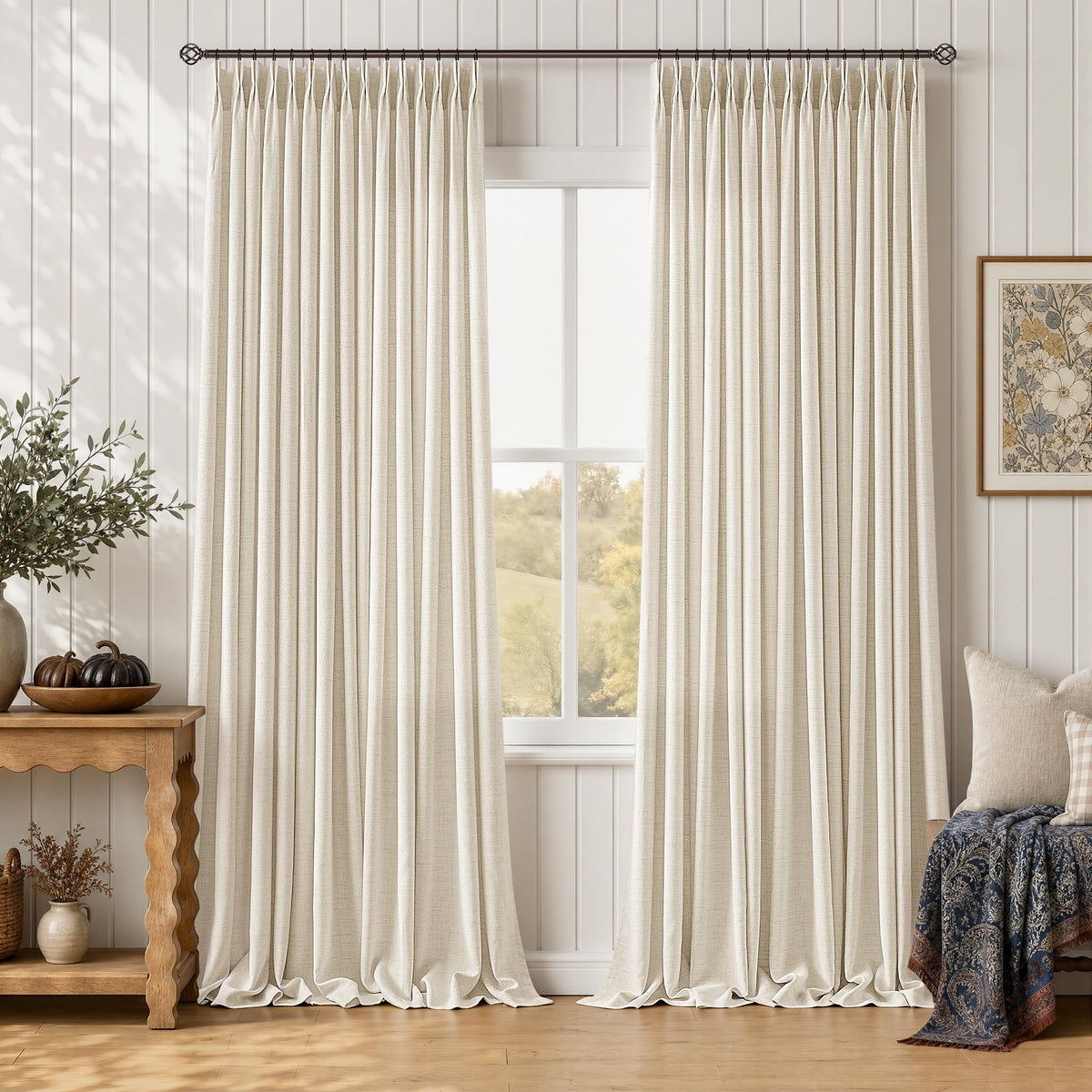 BILEEHOME W72xL108 Inch Extra Wide Curtains for Bedroom High Ceiling Drapes