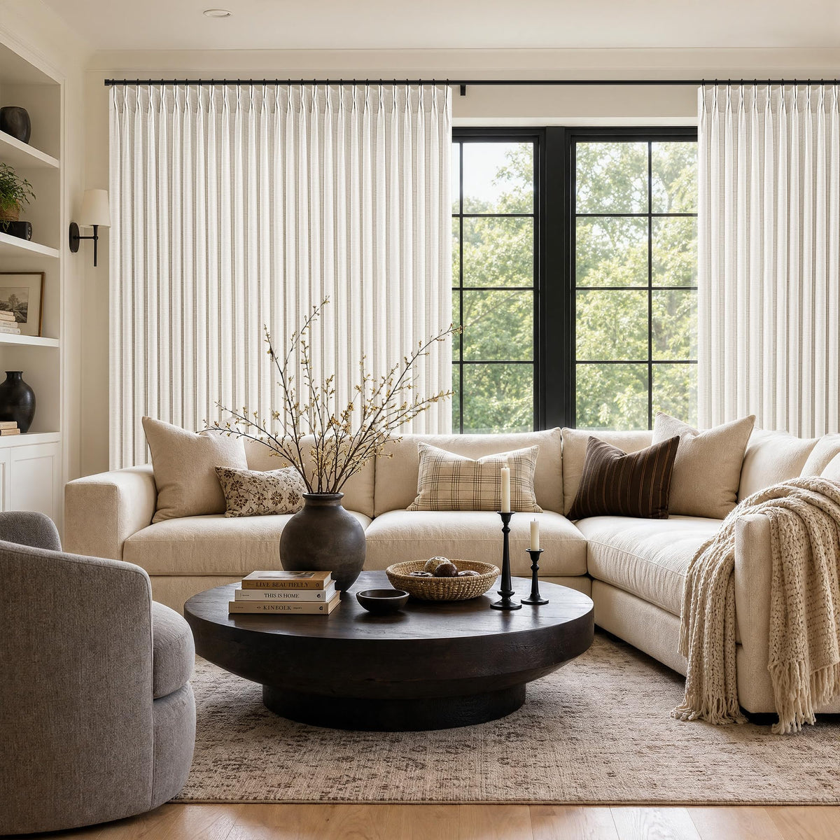 BILEEHOME W72xL108 Inch Extra Wide Curtains for Bedroom High Ceiling Drapes