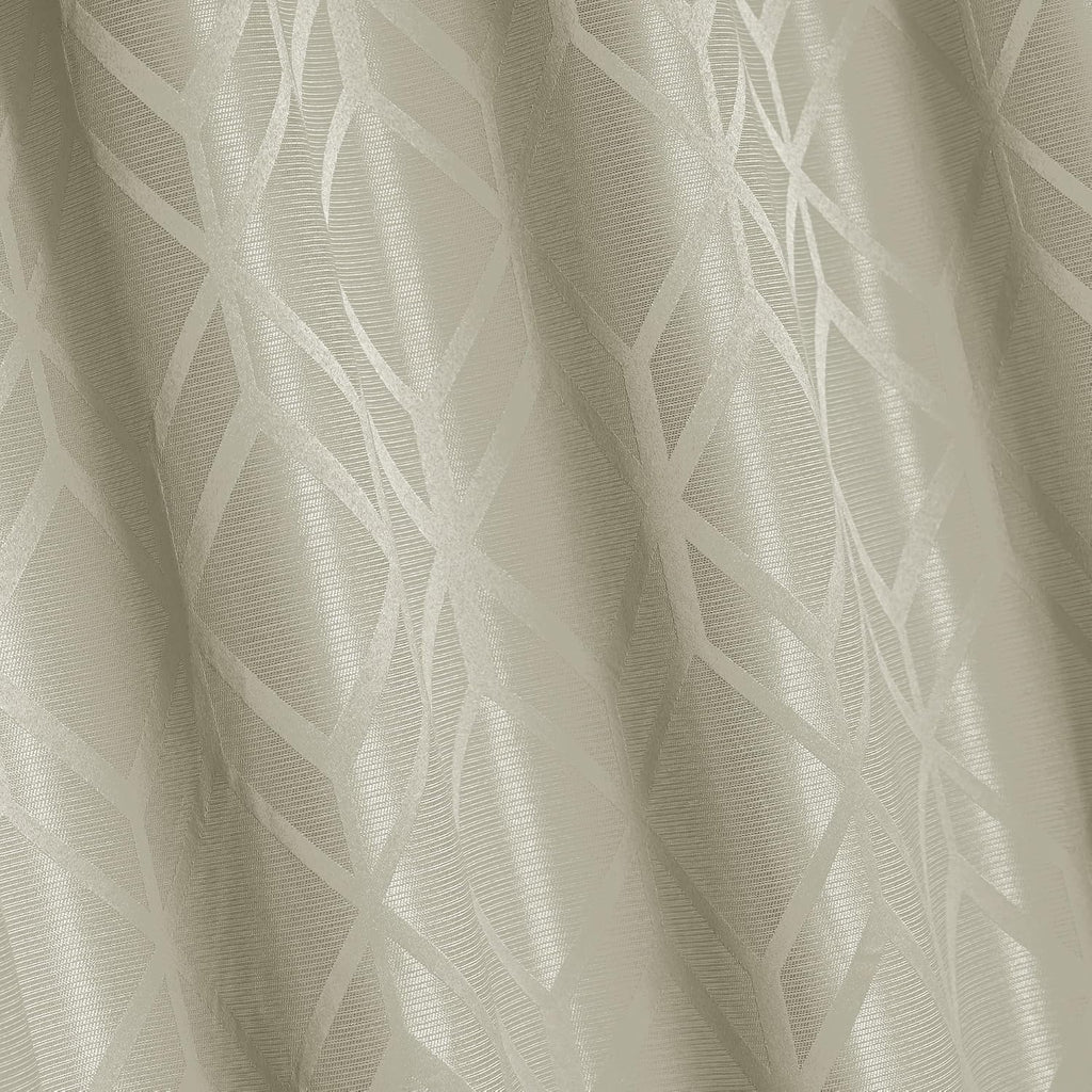 Amazon Basics Jacquard 2-Piece 100% Blackout Curtains, Living Room and Bedroom Drapes, Thermal Insulated Window Treatment, 52"x84", Beige