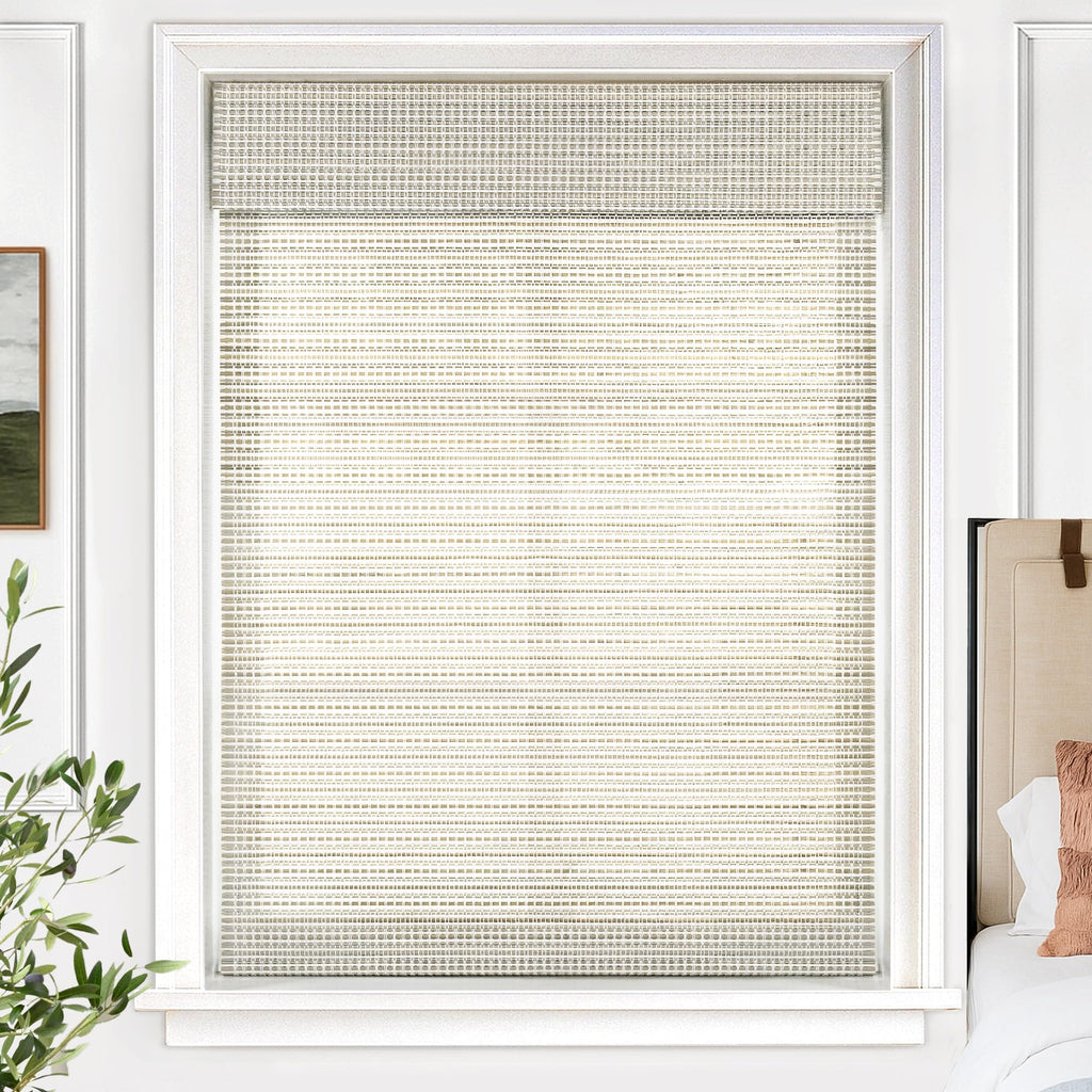 UNISHADES Bamboo Roman Shades w/Valance, 36" W × 64" H, Highfield Teak