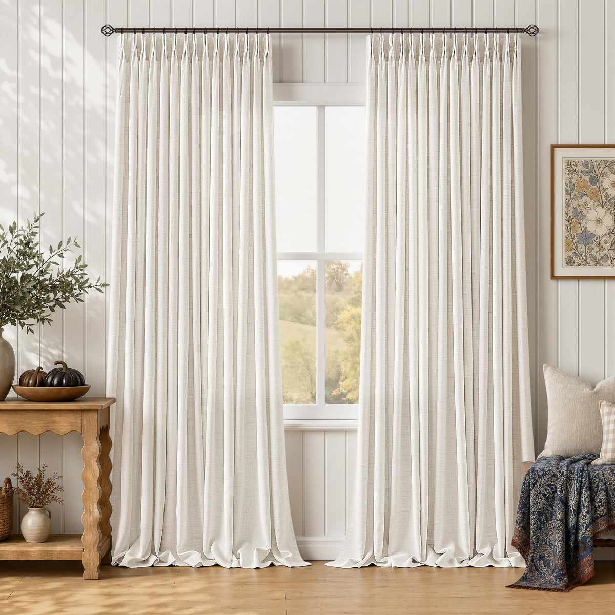 BILEEHOME W72xL108 Inch Extra Wide Curtains for Bedroom High Ceiling Drapes