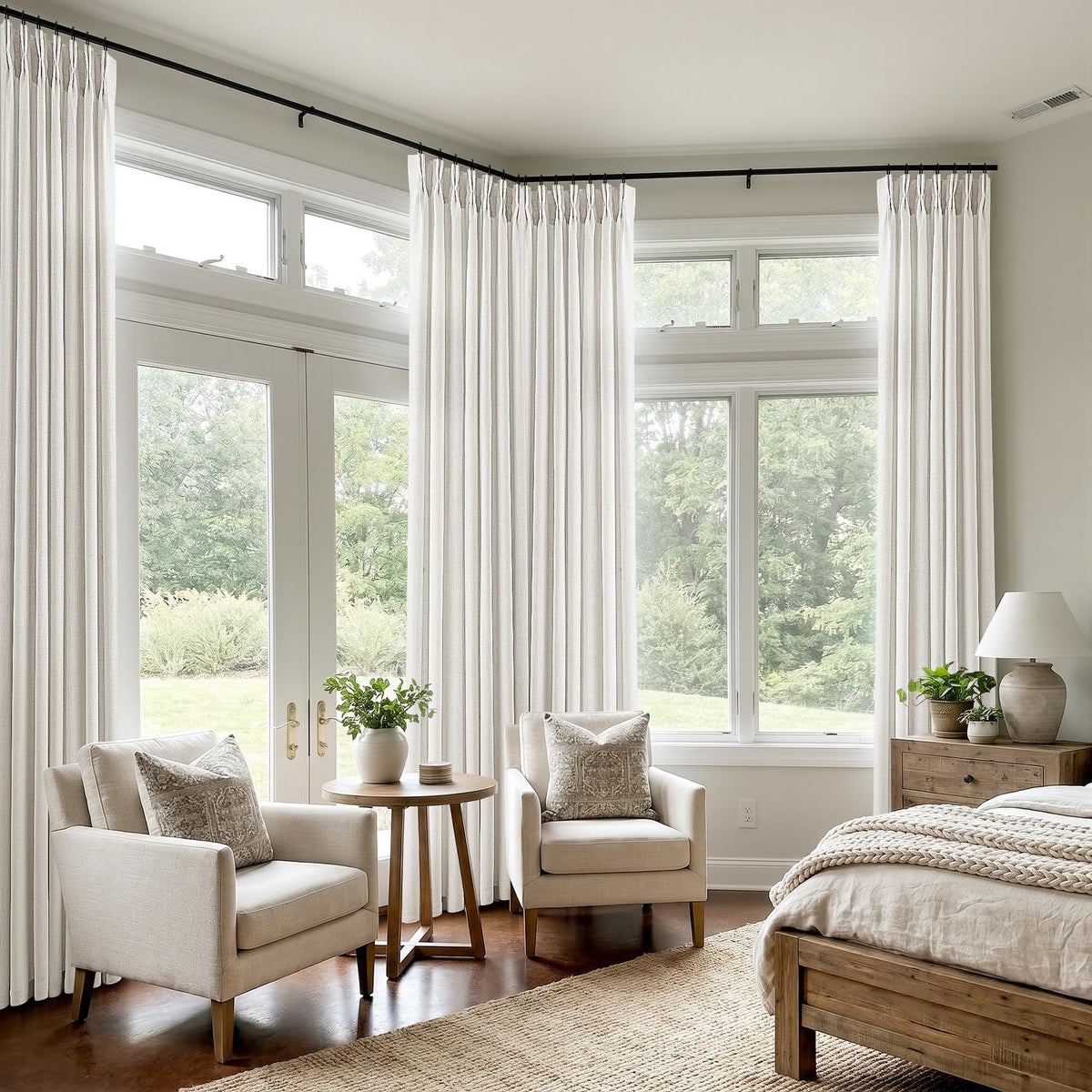 BILEEHOME W72xL108 Inch Extra Wide Curtains for Bedroom High Ceiling Drapes