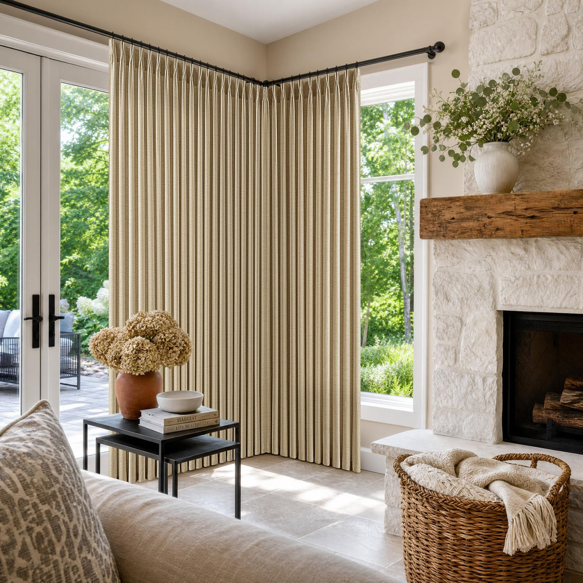 BILEEHOME W72xL108 Inch Extra Wide Curtains for Bedroom High Ceiling Drapes